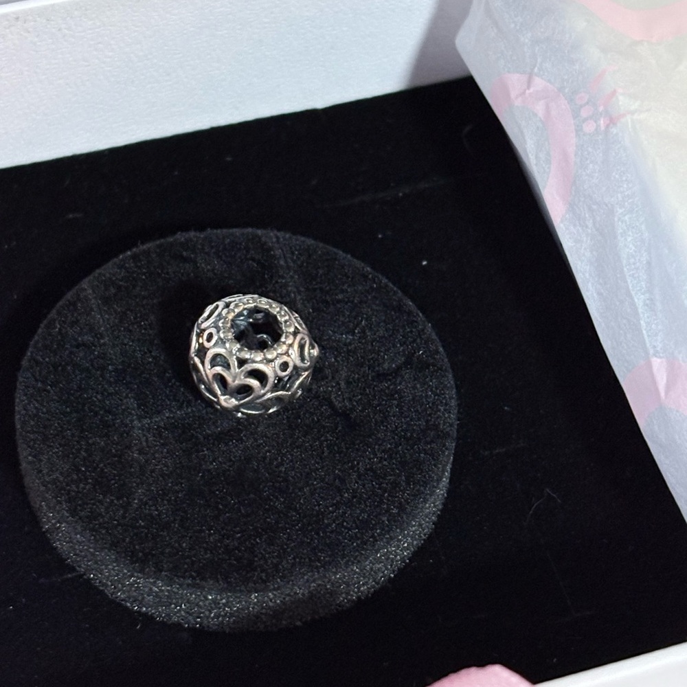 Pandora Silver Heart Filigree Ring